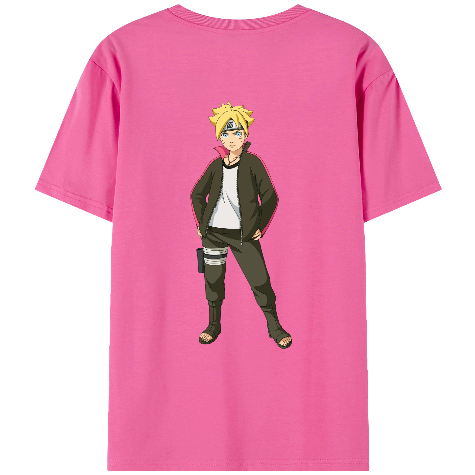 （画像用） NARUTO -ナルト- うずまき ボルト Uzumaki Boruto レディース半袖Tシャツ(バックプリント)